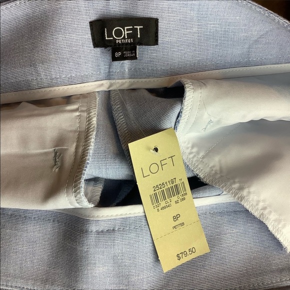 LOFT Cropped Ruffle Hem Chino Pants - Picture 9 of 11